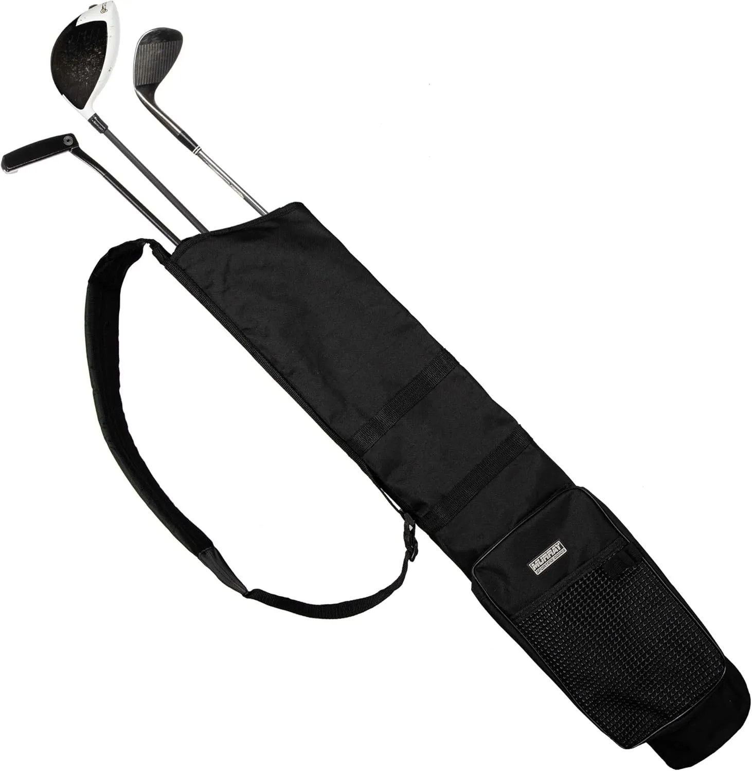 Murray Sporting Goods Golf Sunday Bag | Black Lightweight Travel Carry Sunday Golf Bag with Cushioned Shoulder Strap for Driving Range Practice Easy Transport - for Beginners, Youth, Adult or Seniors