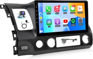 Naifay Android Car Stereo for Honda Civic 2006 2007 2008 2009 2010 2011 Radio, 10.1 inch Touch Screen for Honda Civic Car Radio with Carplay Android Auto Bluetooth WiFi GPS SWC Backup Camera