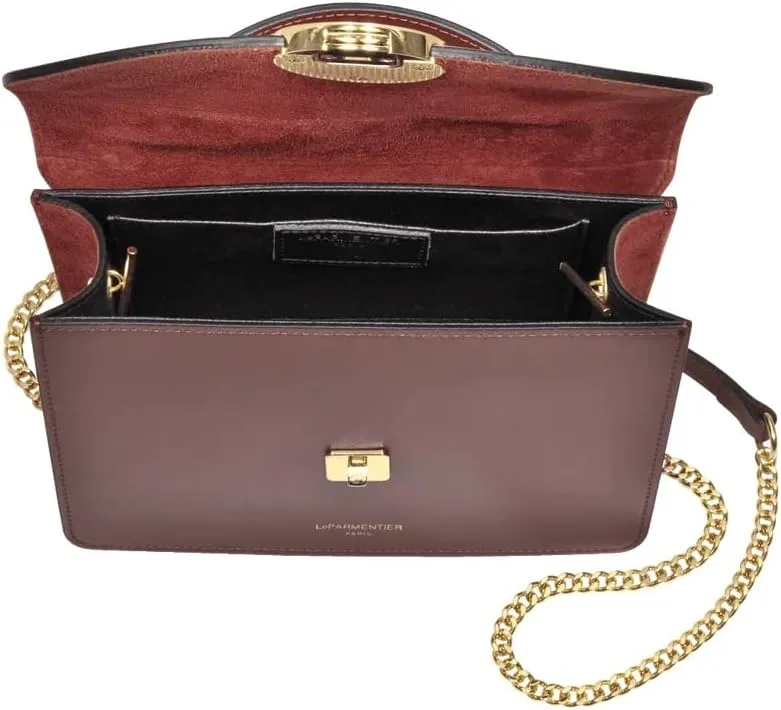 New Ondina Top Handle Shoulder Bag, Calf Leather, Gold Hardware, 8.5 x 6.3 x 3.5 inches