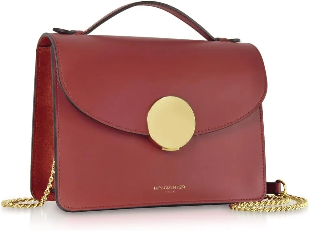 New Ondina Top Handle Shoulder Bag, Calf Leather, Gold Hardware, 8.5 x 6.3 x 3.5 inches