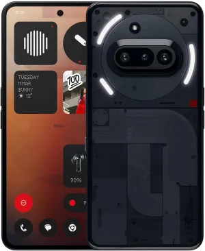 Nothing Phone (3a) Smartphone, 6.77" 120Hz AMOLED Display, 50MP Triple Camera System, Snapdragon 7s Gen3 Processor, Bluetooth 5.4, IP64 Waterproof, 5000mAh,Dual Nano-SIM, Android 15, 8 128GB Black