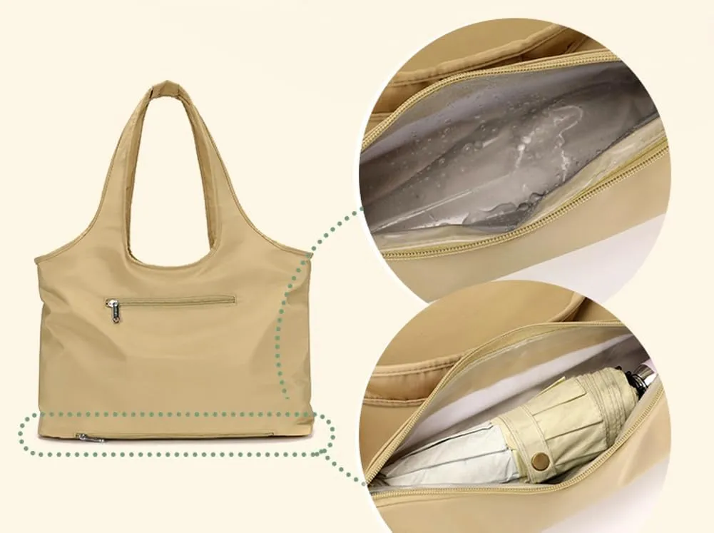 Nylon Purses for Women Nylon Hobo Waterproof Multi-pockets Shoulder Bag for Yoga Sports Work Travel 2025