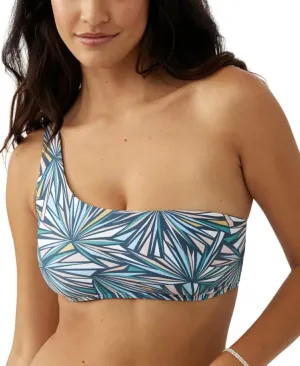 O'NEILL Womens Active One Shoulder Bikini Top, Multi Colored, XL