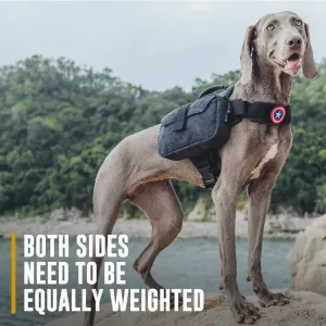 OneTigris Cotton Canvas Dog Pack Hound Travel Camping Hiking Saddle Bag Rucksack Dog Backpack for Medium & Large Dog