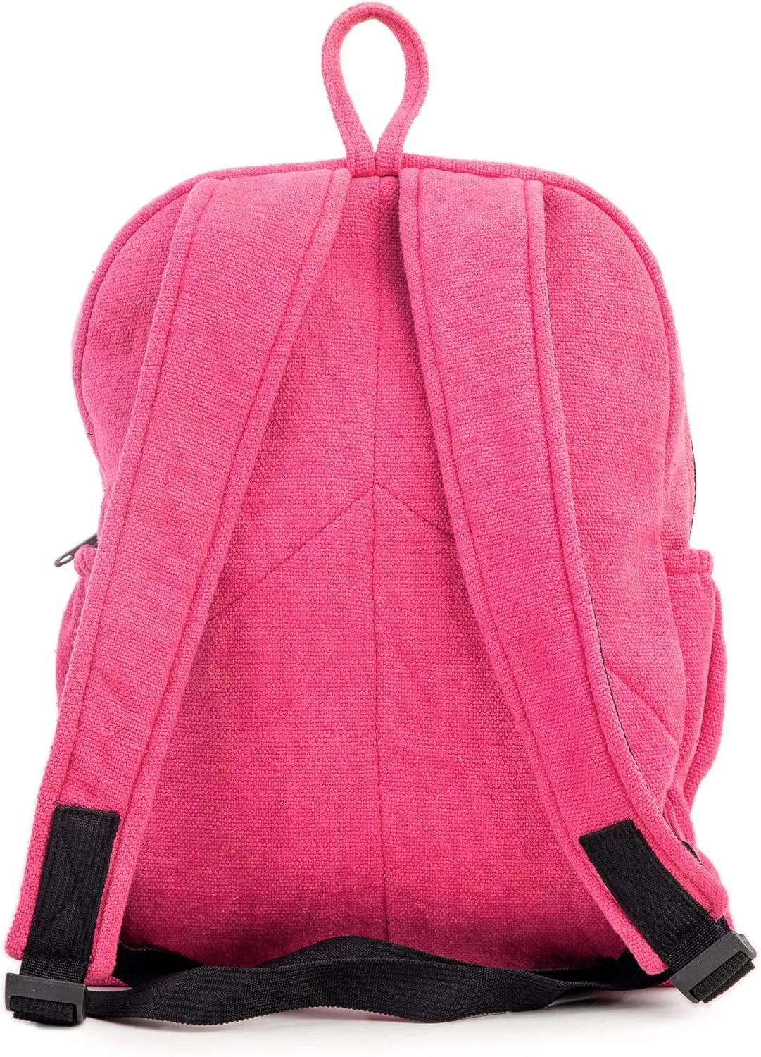 Organic Hemp Backpack Bag - Eco Friendly Durable Rustic Travel Hiking Friendly Lightweight Causal Bag by Freakmandu - Pink