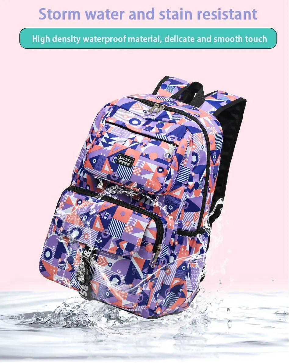 ORILOOSEN Leisure Backpack for Girls,School Bookbags for Primary and Middle School,Water Resistan Backpack (Purple)
