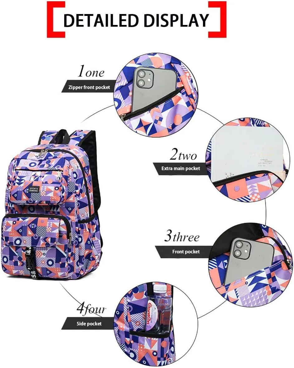 ORILOOSEN Leisure Backpack for Girls,School Bookbags for Primary and Middle School,Water Resistan Backpack (Purple)