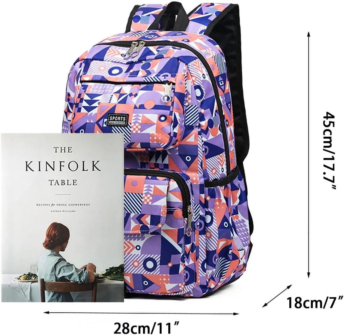 ORILOOSEN Leisure Backpack for Girls,School Bookbags for Primary and Middle School,Water Resistan Backpack (Purple)