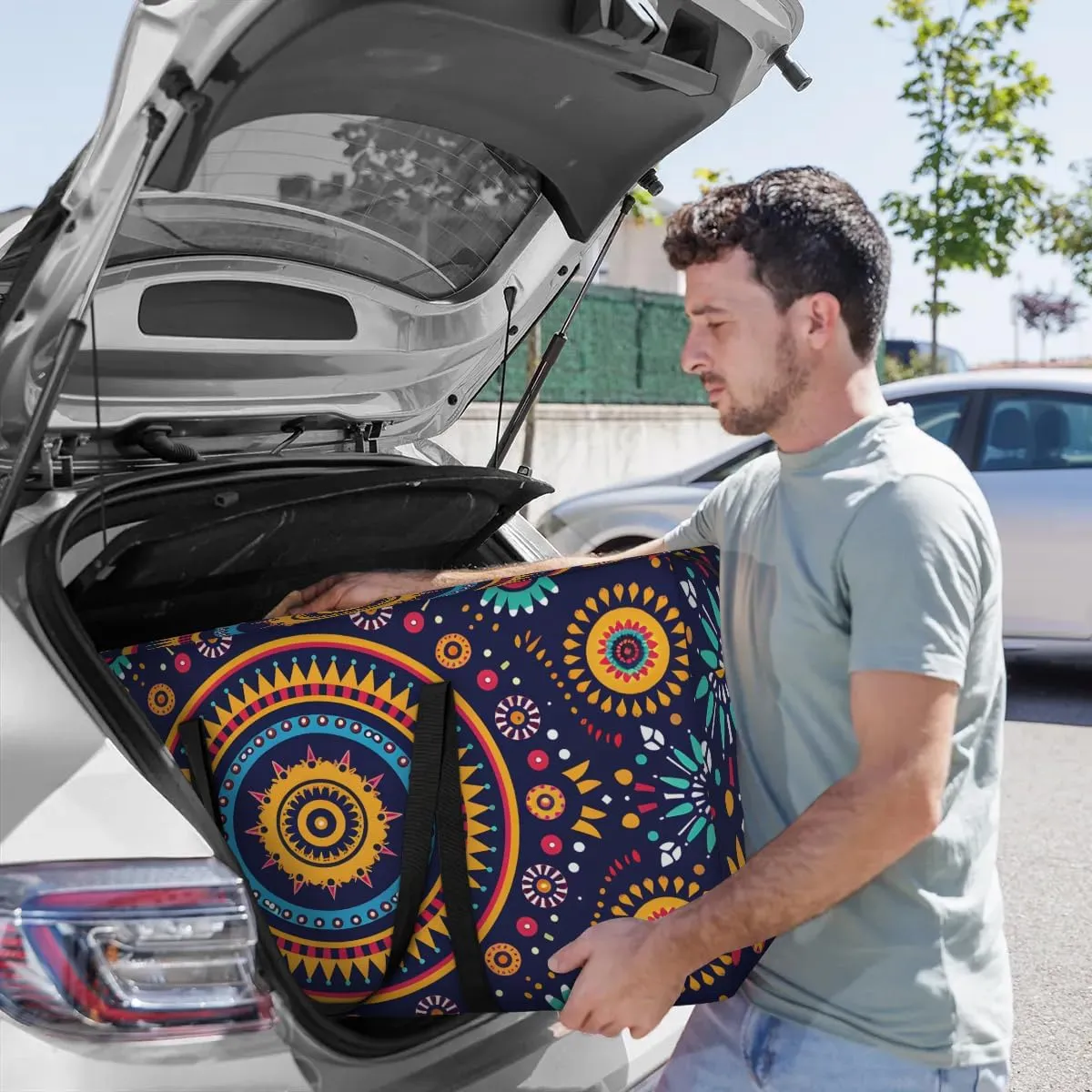 Oversized Moving Bags Boho Mandala Waterproof Storage Totes Large Storage Bags for Clothes Packing Bags for Moving Travel & Clothes Storage