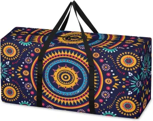 Oversized Moving Bags Boho Mandala Waterproof Storage Totes Large Storage Bags for Clothes Packing Bags for Moving Travel & Clothes Storage