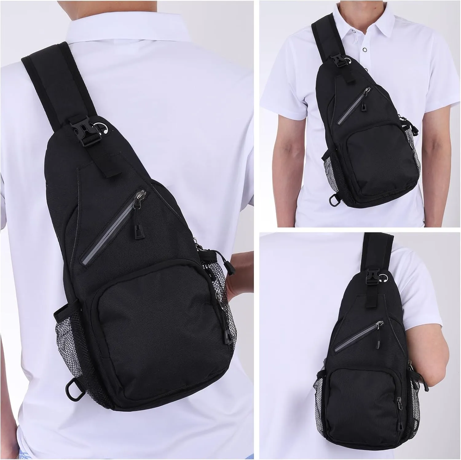 Oxford Small Sling Bag - Crossbody Backpack Casual Packs with Headphone Jack
