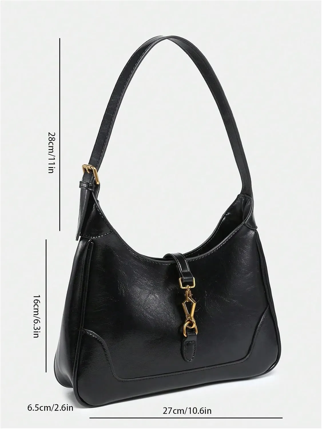 OYOANGLE Women's PU Leather Shoulder Bags Clasp Zipper Top Handle Handbags Adjustable Strap Vintage Hobo Purses