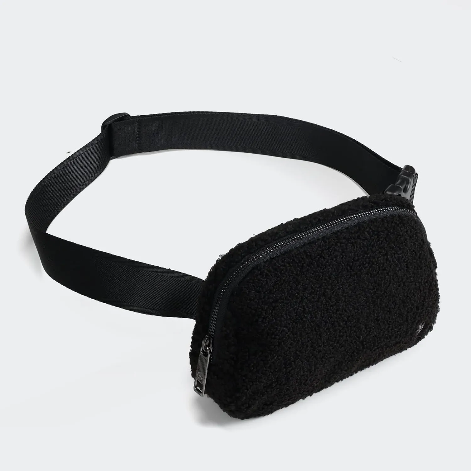 Pander Fanny pack Everywhere Fleece Belt Bag for Women and Men with Adjustable strap Belt, 1L. (Black)