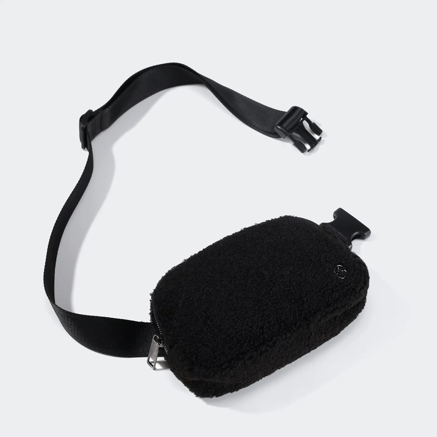 Pander Fanny pack Everywhere Fleece Belt Bag for Women and Men with Adjustable strap Belt, 1L. (Black)