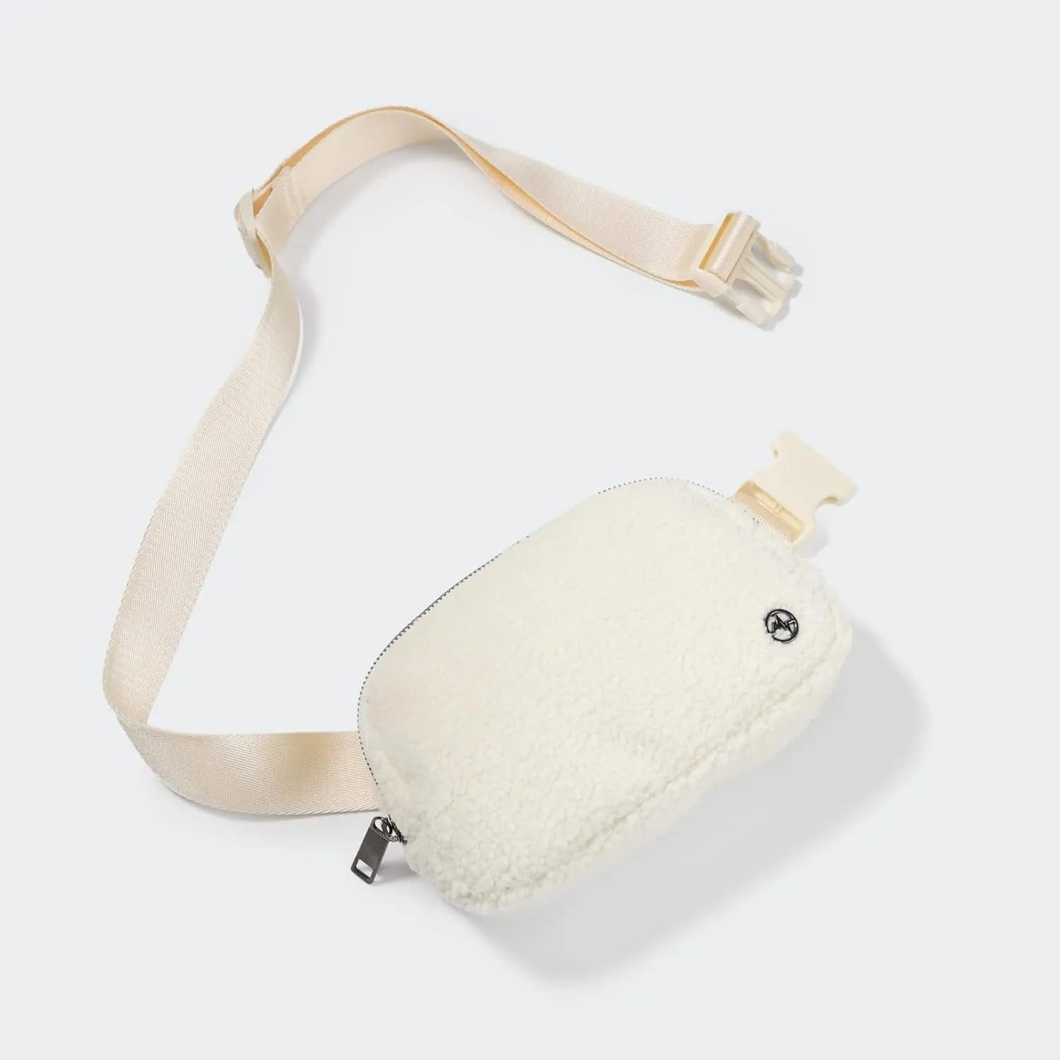 Pander Fanny pack Everywhere Fleece Belt Bag for Women and Men with Adjustable strap Belt, 1L. (Floral White)