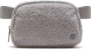 Pander Fanny pack Everywhere Fleece Belt Bag for Women and Men with Adjustable strap Belt, 1L. (Light Grey)
