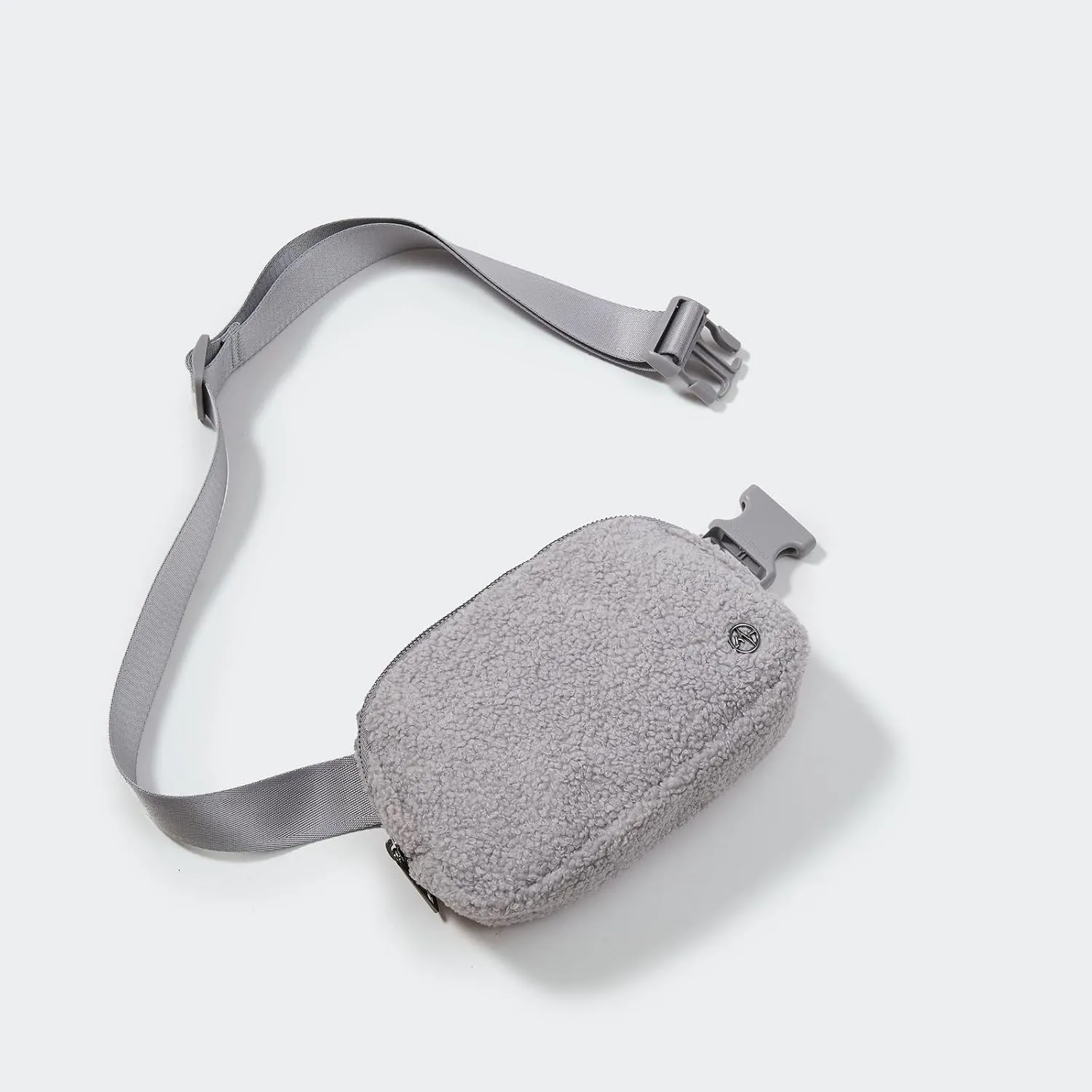Pander Fanny pack Everywhere Fleece Belt Bag for Women and Men with Adjustable strap Belt, 1L. (Light Grey)