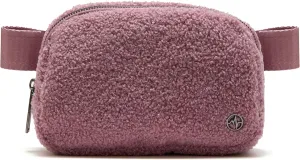 Pander Fanny pack Everywhere Fleece Belt Bag for Women and Men with Adjustable strap Belt, 1L. (Purple Lavender)