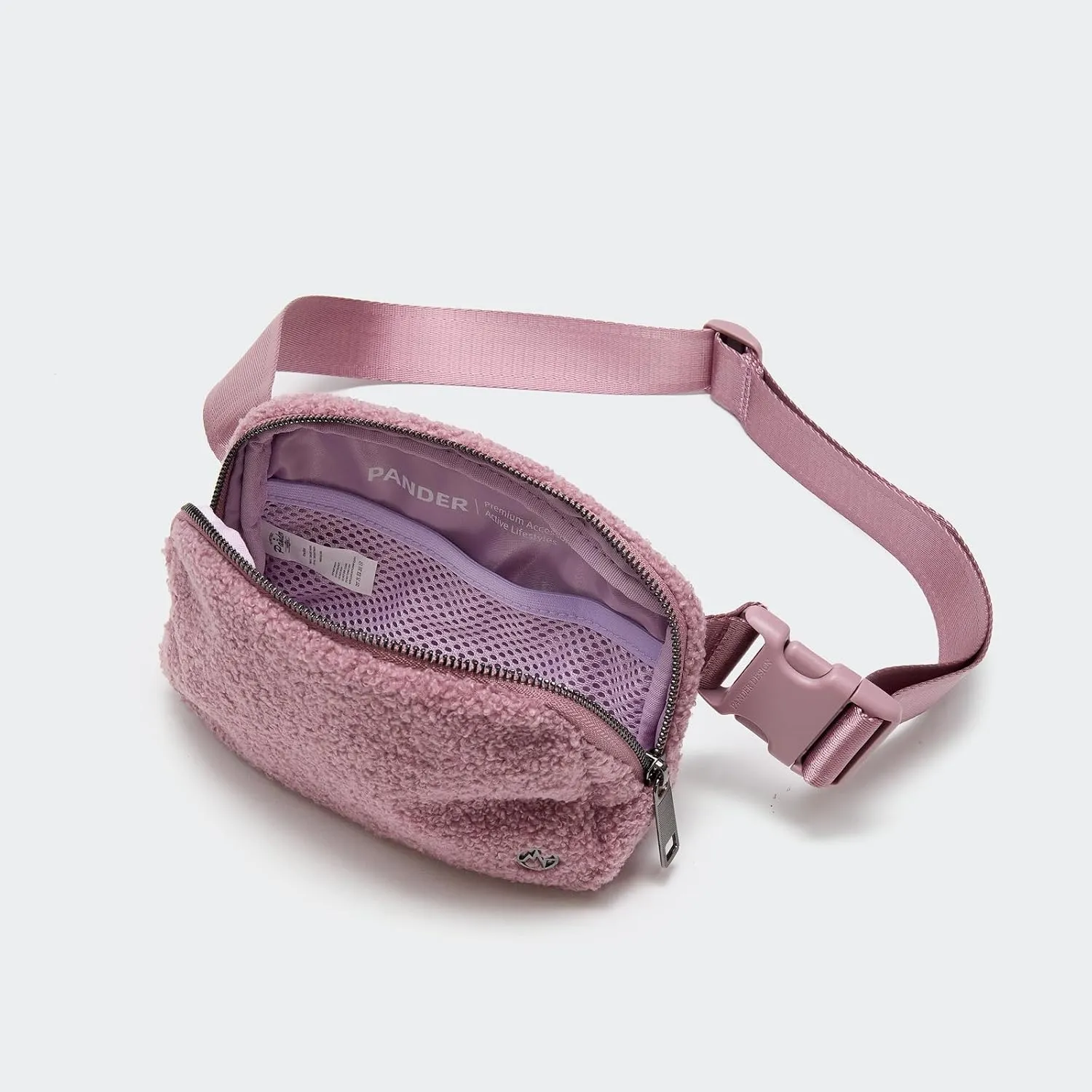 Pander Fanny pack Everywhere Fleece Belt Bag for Women and Men with Adjustable strap Belt, 1L. (Purple Lavender)