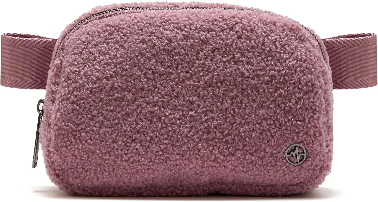 Pander Fanny pack Everywhere Fleece Belt Bag for Women and Men with Adjustable strap Belt, 1L. (Purple Lavender)