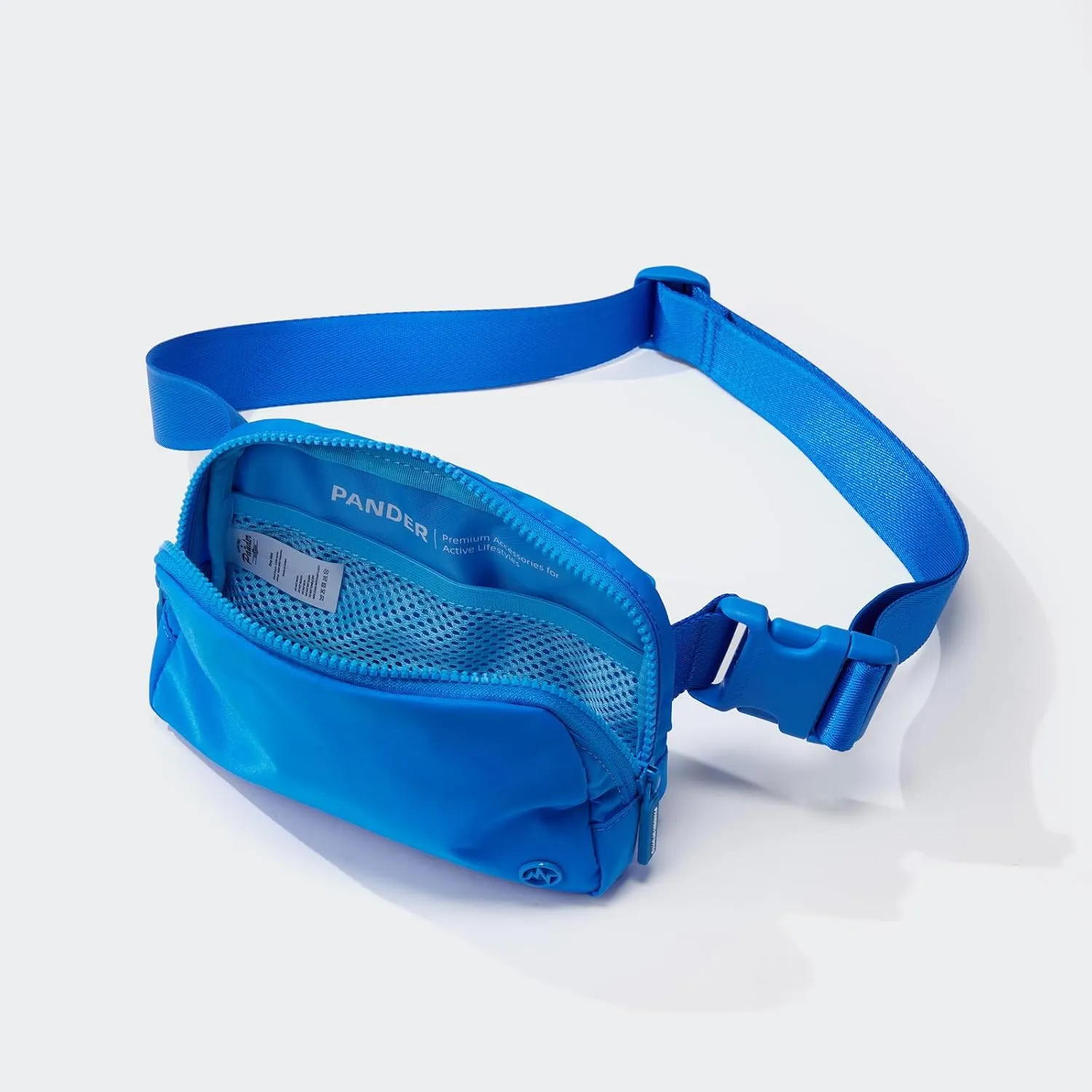 Pander Two Way Zipper Fanny Pack Nylon Everywhere Belt Bag for Women, Water Repellent Waist Packs, Crossbody Bags with Adjustable Strap (Capri Blue).
