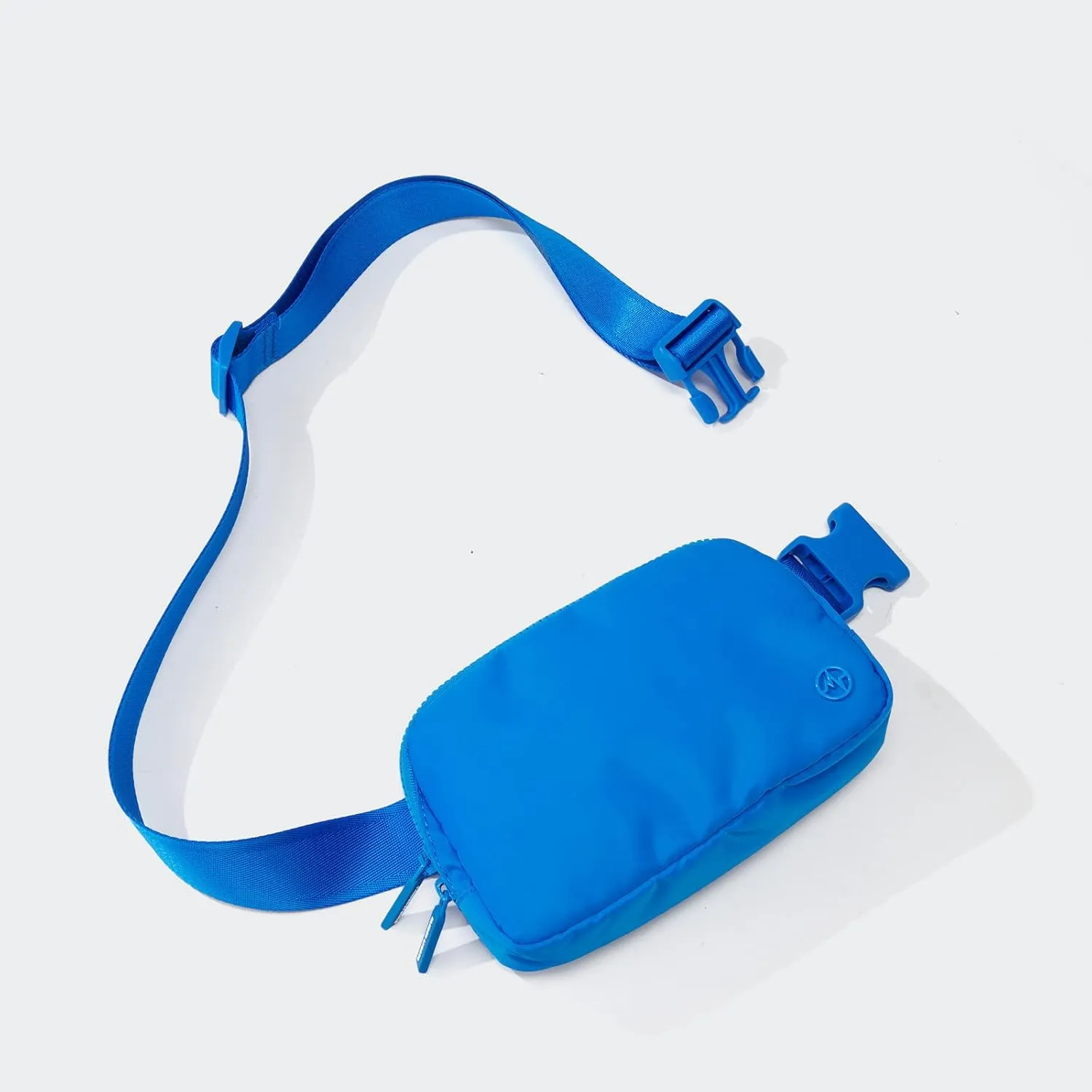 Pander Two Way Zipper Fanny Pack Nylon Everywhere Belt Bag for Women, Water Repellent Waist Packs, Crossbody Bags with Adjustable Strap (Capri Blue).