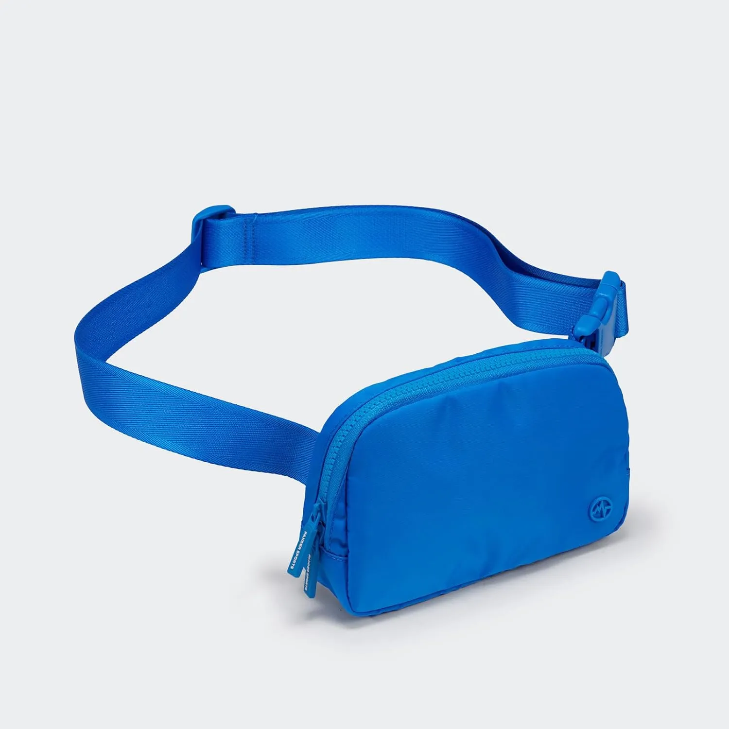 Pander Two Way Zipper Fanny Pack Nylon Everywhere Belt Bag for Women, Water Repellent Waist Packs, Crossbody Bags with Adjustable Strap (Capri Blue).