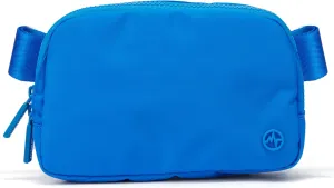 Pander Two Way Zipper Fanny Pack Nylon Everywhere Belt Bag for Women, Water Repellent Waist Packs, Crossbody Bags with Adjustable Strap (Capri Blue).