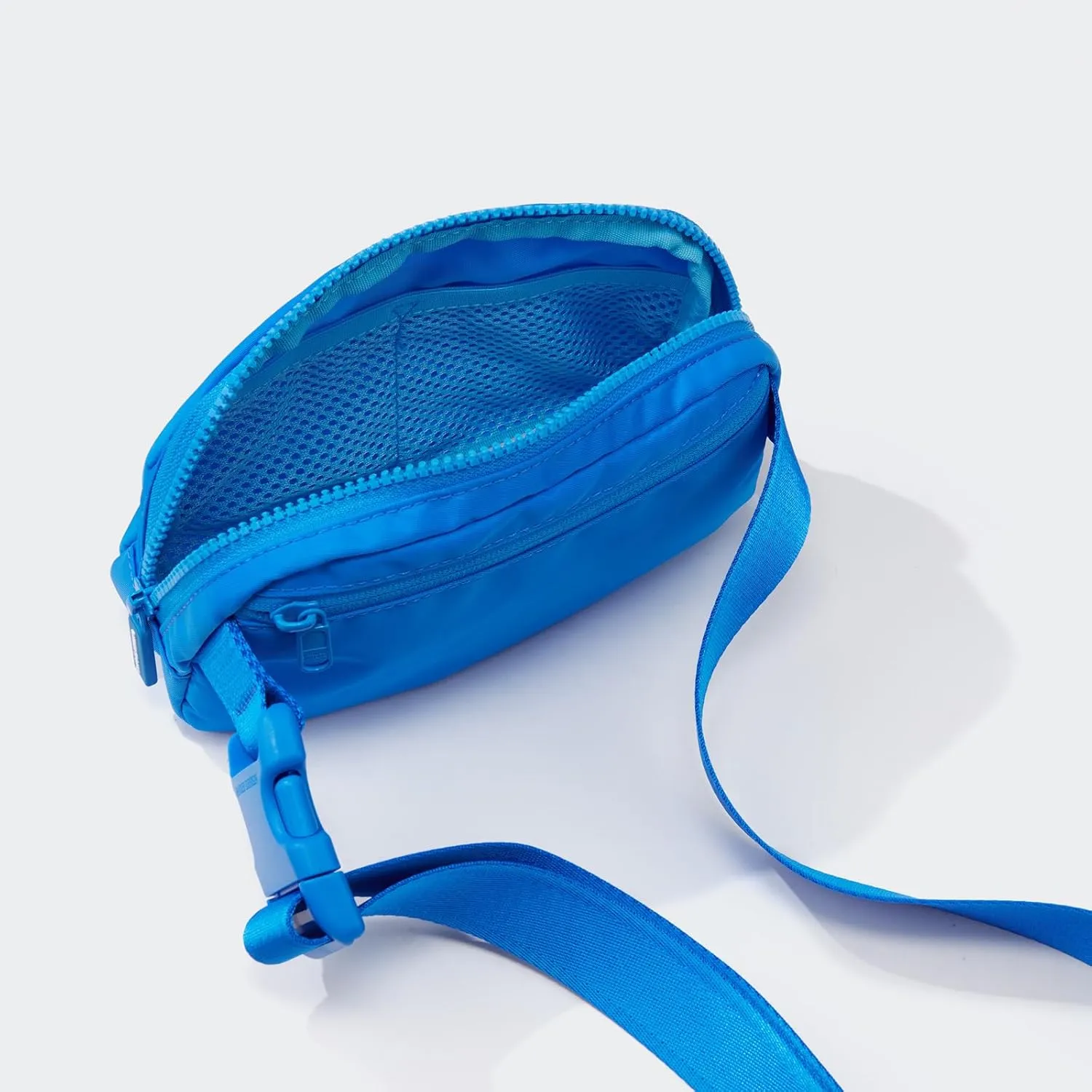 Pander Two Way Zipper Fanny Pack Nylon Everywhere Belt Bag for Women, Water Repellent Waist Packs, Crossbody Bags with Adjustable Strap (Capri Blue).