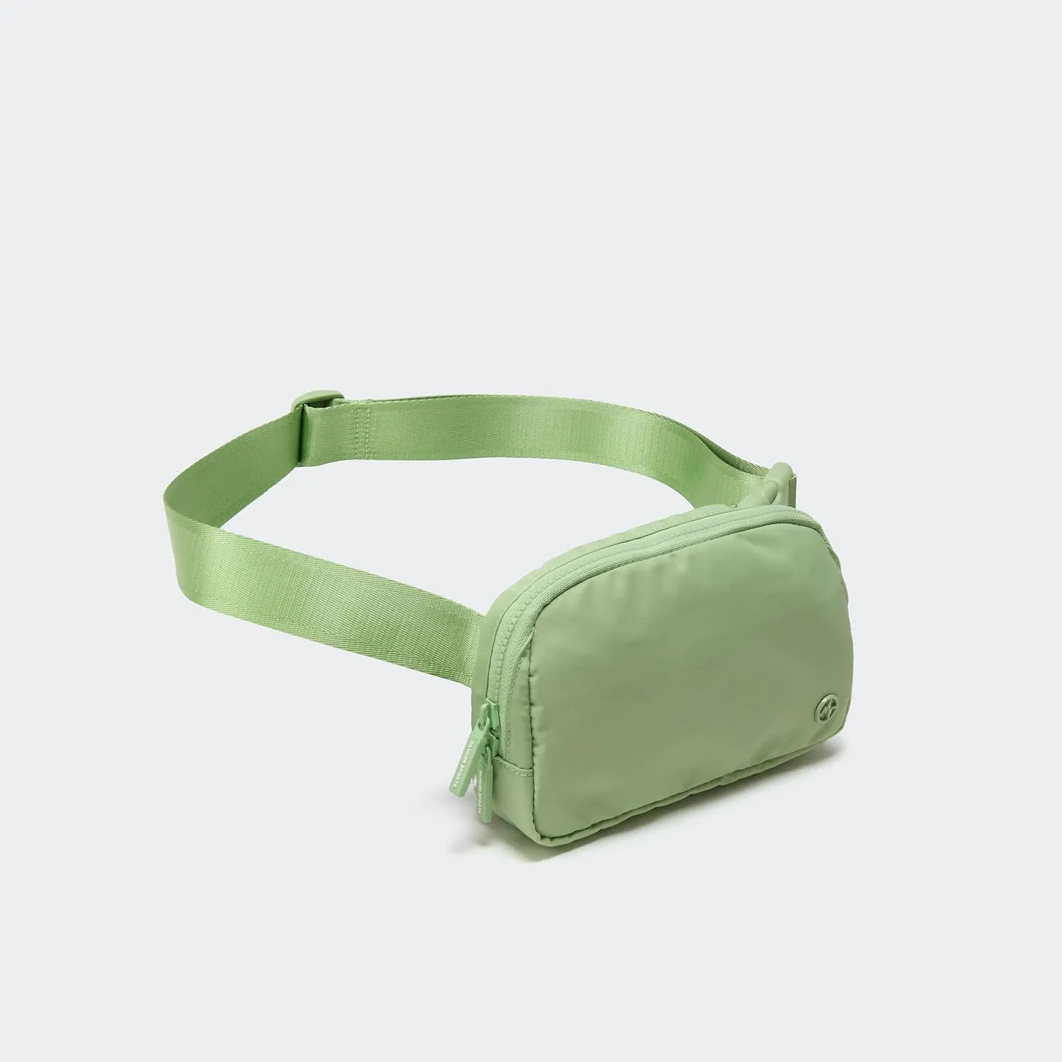 Pander Two Way Zipper Fanny Pack Nylon Everywhere Belt Bag for Women, Water Repellent Waist Packs, Crossbody Bags with Adjustable Strap. (Green Asparagus)