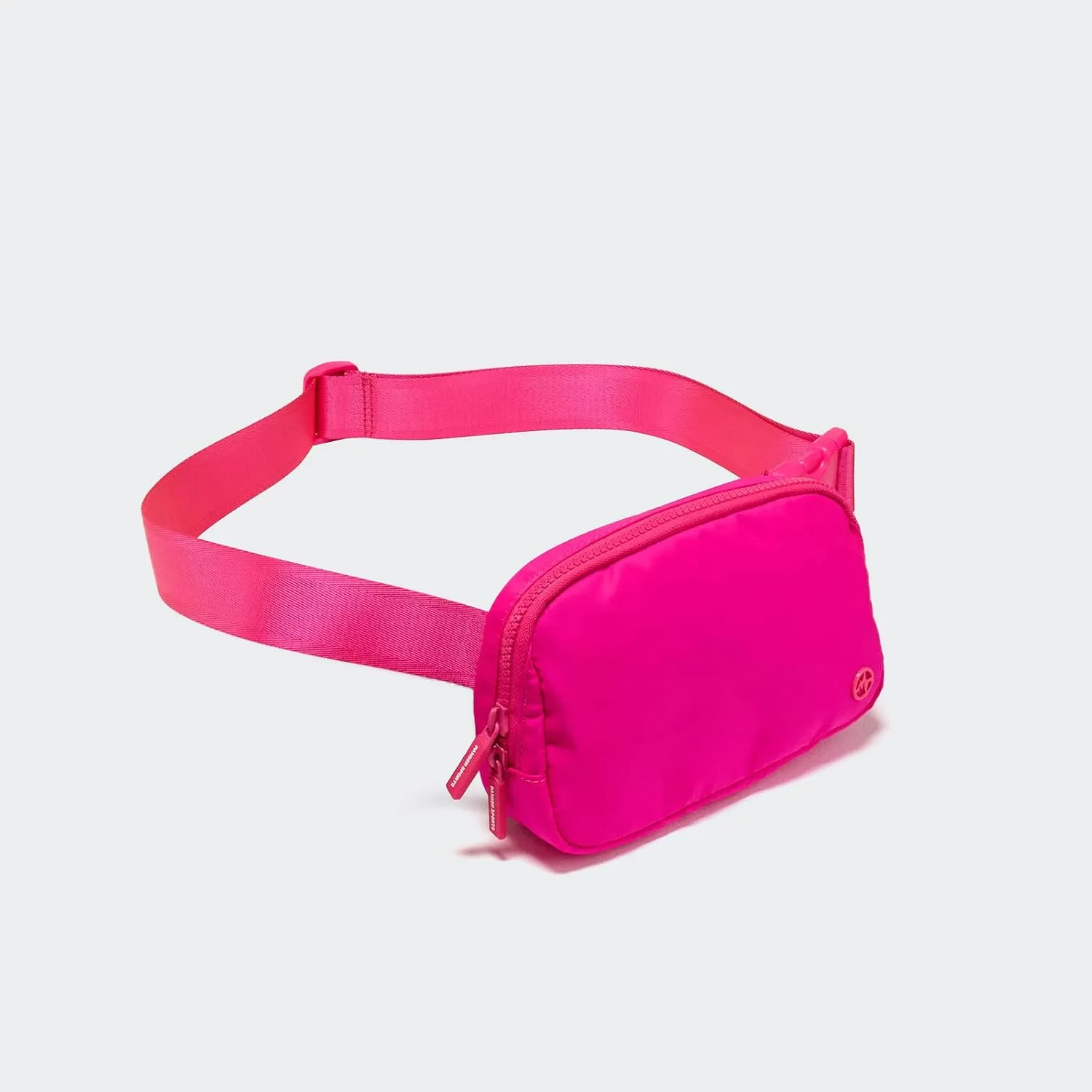 Pander Two Way Zipper Fanny Pack Nylon Everywhere Belt Bag for Women, Water Repellent Waist Packs, Crossbody Bags with Adjustable Strap (Sonic Pink).