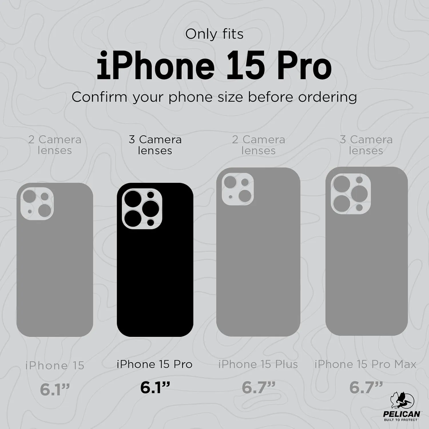 Pelican Protector Series - iPhone 15 Pro Case 6.1" [Compatible with MagSafe] Magnetic Phone Case with Anti-Scratch Tech [16ft MIL-Grade Drop Protection] Protective Cover for iPhone 15 Pro - Black