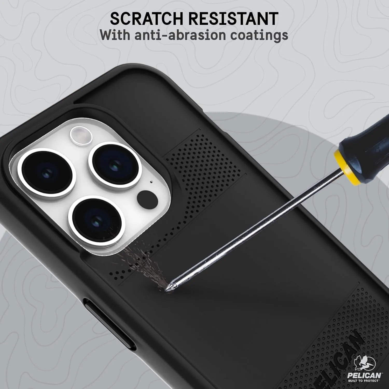 Pelican Protector Series - iPhone 15 Pro Case 6.1" [Compatible with MagSafe] Magnetic Phone Case with Anti-Scratch Tech [16ft MIL-Grade Drop Protection] Protective Cover for iPhone 15 Pro - Black