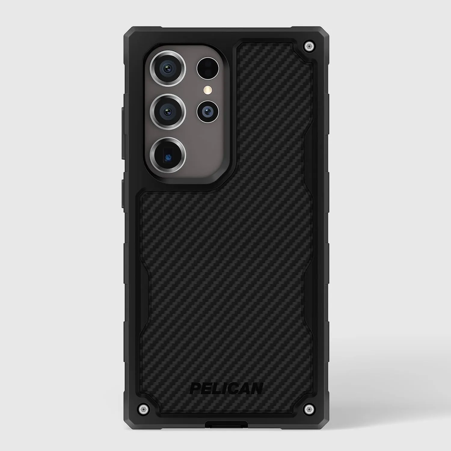 Pelican Shield - Samsung Galaxy S24 Ultra Case [6.8"] [Wireless Charging] [21ft MIL-STD Drop Protection] 2 Piece (Heavy Duty Cover and Belt Clip Holster Stand) Case for Samsung Galaxy S24 Ultra-Carbon
