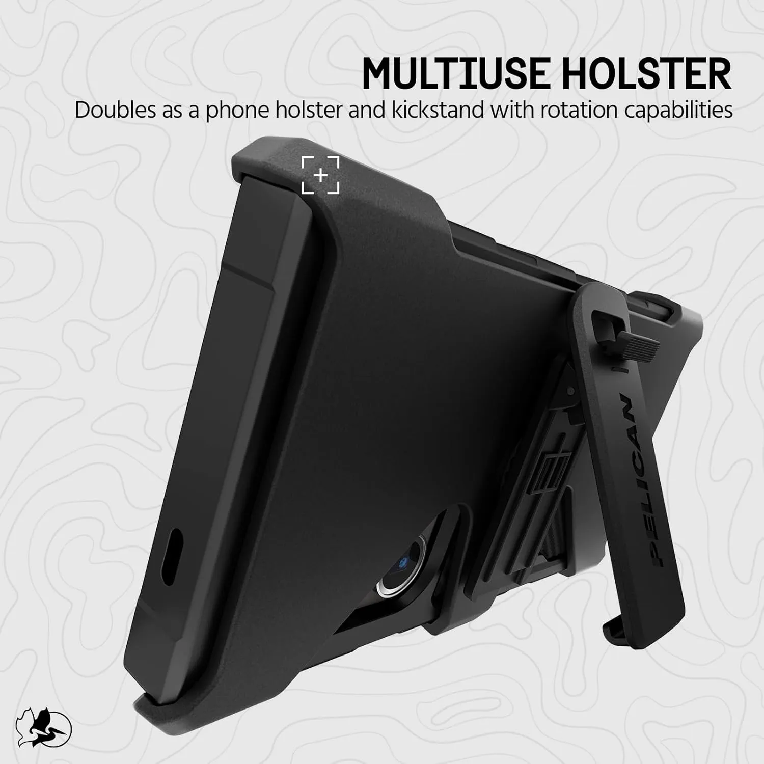 Pelican Shield - Samsung Galaxy S24 Ultra Case [6.8"] [Wireless Charging] [21ft MIL-STD Drop Protection] 2 Piece (Heavy Duty Cover and Belt Clip Holster Stand) Case for Samsung Galaxy S24 Ultra-Carbon