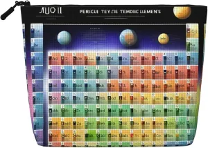 Periodic table of elements print Cosmetic Bag, Makeup Bag Organizer with Zipper Cute Make Up Pouches Travel Szie Toiletry Bag