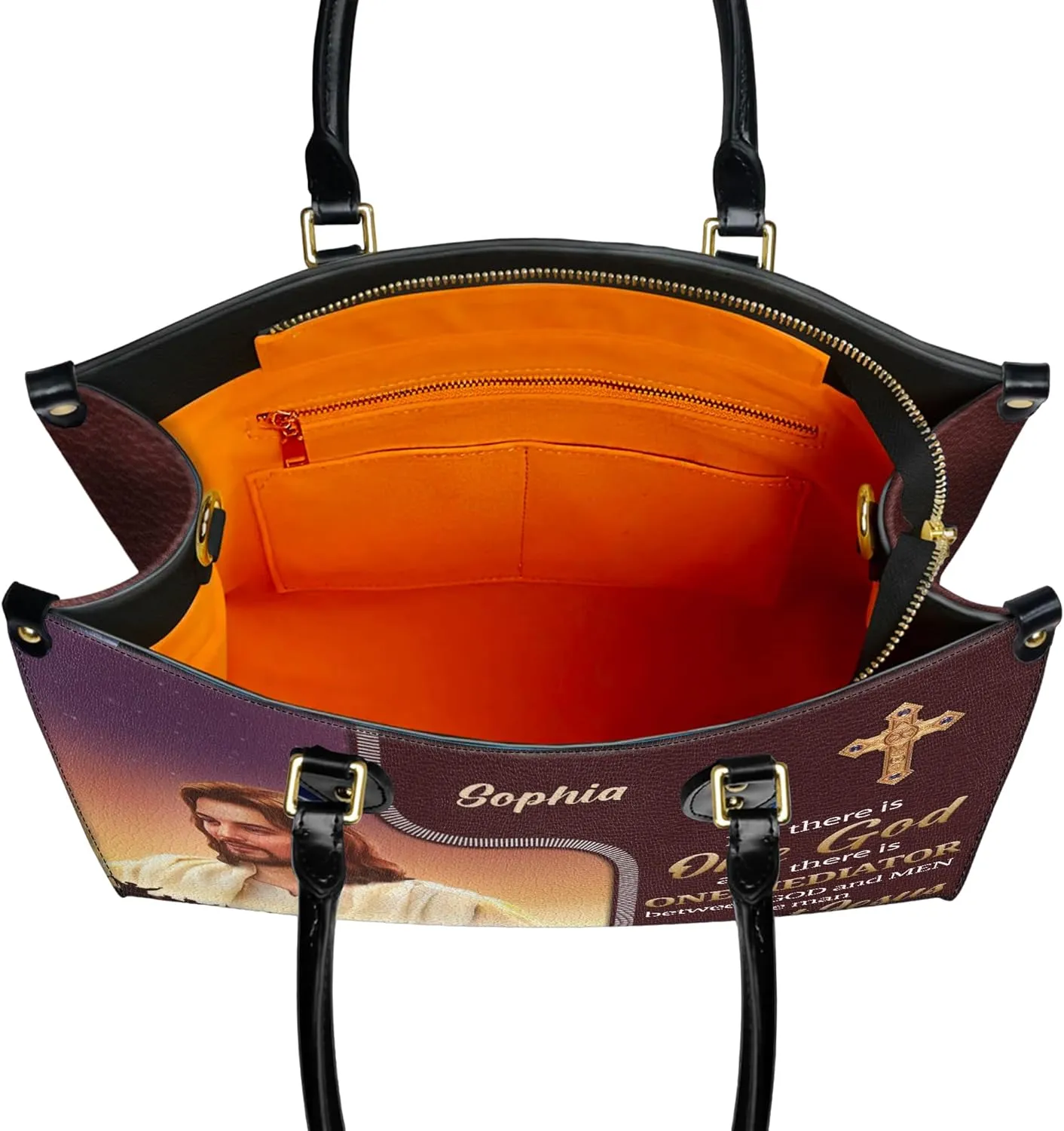 Personalized Leather Handbag for Women, Custom Name Church Bags, Christian Gifts for God Lovers, Ideal for Mother’s Day Gifts