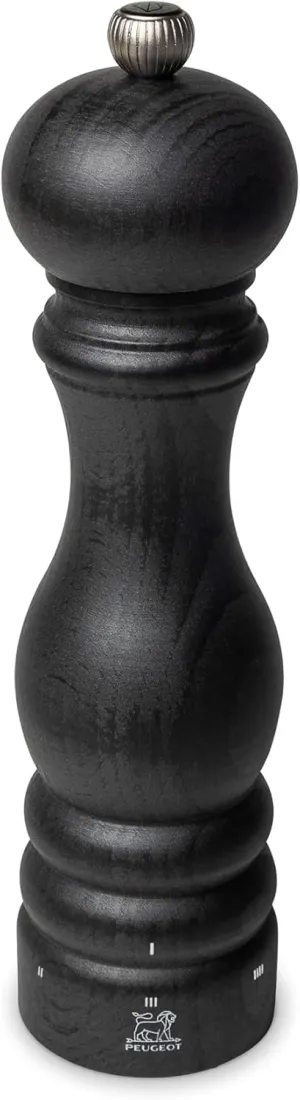 Peugeot - Paris u'Select Manual Pepper Mill - Adjustable Grinder - Beechwood, Graphite Finish