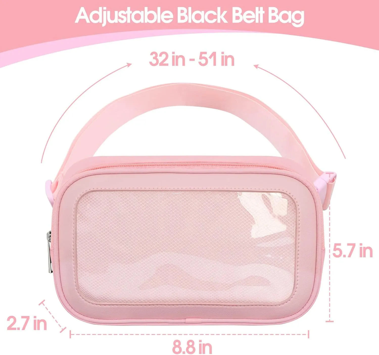 Pin Bag Fanny Pack, Ita Bag Storage Pin, Pink Crossbody Belt Bags for Women Girls Gifts, Pins Display for Sports Memorial Travel Brooches(No Pins Included)