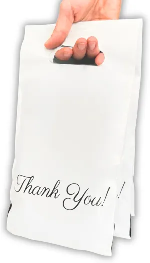 Poly Mailers with Handle 6x9, 100 Pack Packaging Bags, Shipping Bags for Clothing, Thank You Mailing Envelopes, Mailers Poly Bags