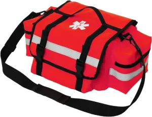 Professional Empty First Responder Bag,Medical Trauma Bag, First Aid Medical Bag with Reflective,Multiple Compartment Kit Carrier for Emergency Medical Supplies (Red)