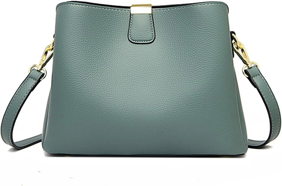 PU Leather Crossbody Bag for Women Elegant Handbag Ladies Shoulder Bag Retro Messenger Bag Waterproof Top-handle Bag