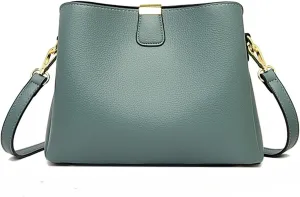 PU Leather Crossbody Bag for Women Elegant Handbag Ladies Shoulder Bag Retro Messenger Bag Waterproof Top-handle Bag