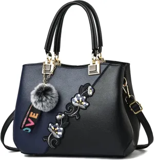 Pu Leather Shoulders Bags Ladies Messenger Handle Shoulder Totes Retro Ladies'Bag Classic Embroidery Handbags
