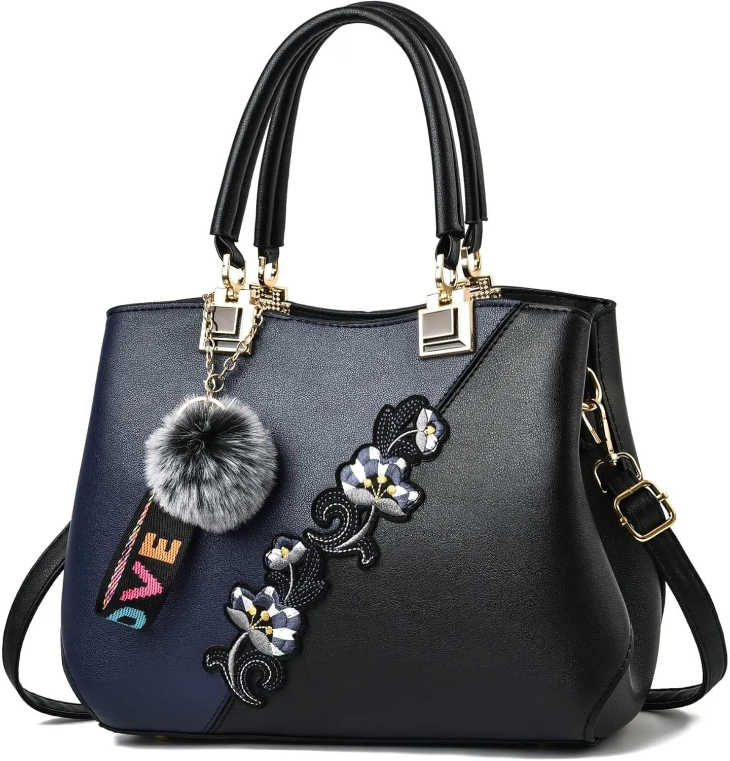 Pu Leather Shoulders Bags Ladies Messenger Handle Shoulder Totes Retro Ladies'Bag Classic Embroidery Handbags