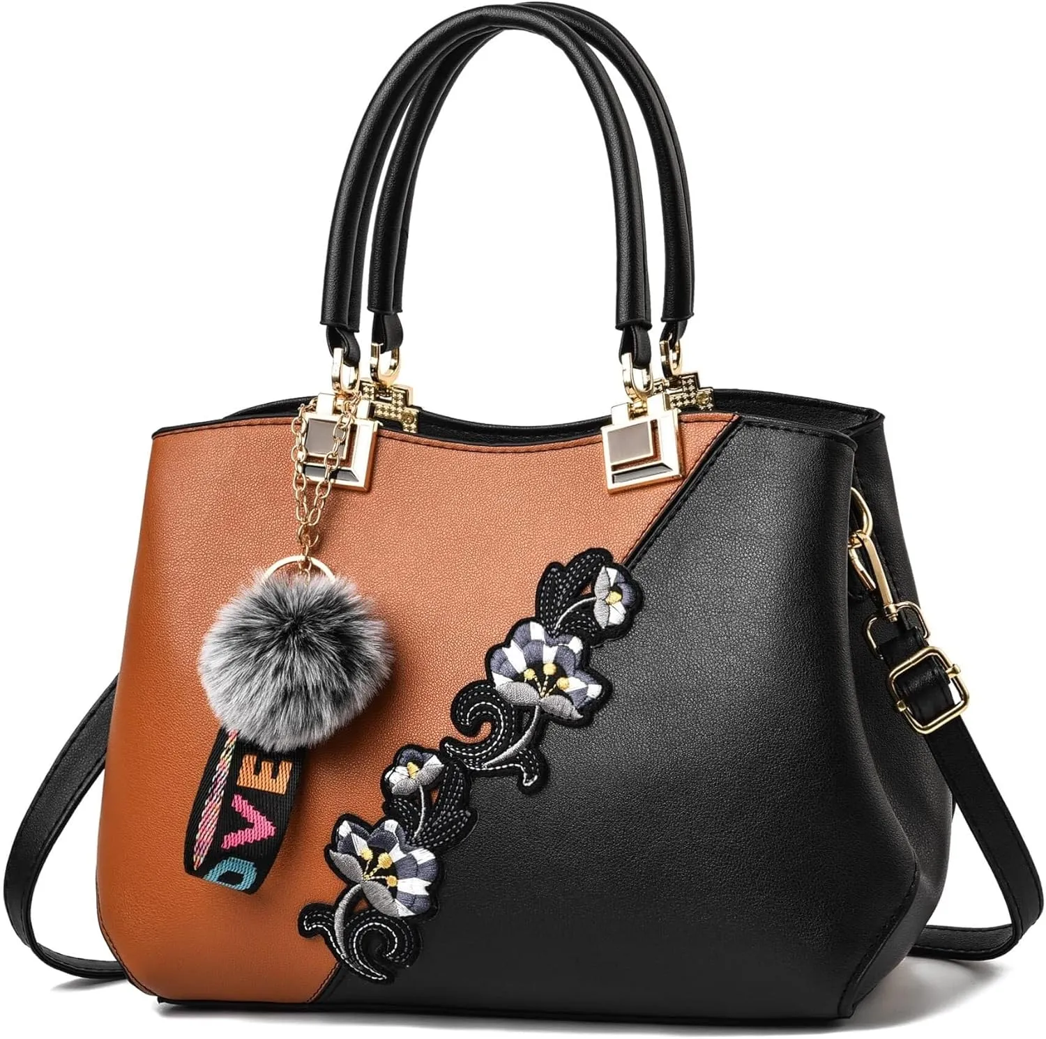Pu Leather Shoulders Bags Ladies Messenger Handle Shoulder Totes Retro Ladies'Bag Classic Embroidery Handbags