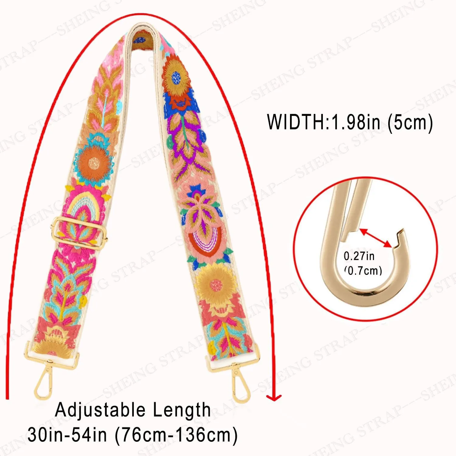Purse Strap Replacement Crossbody Handbag Shoulder Strap Adjustable