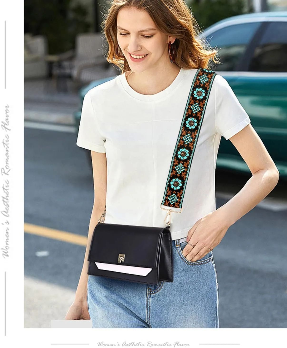 Purse Strap Wide Replacement Crossbody Strap Handbag Guitar Strap Purse Shoulder Strap Adjustable