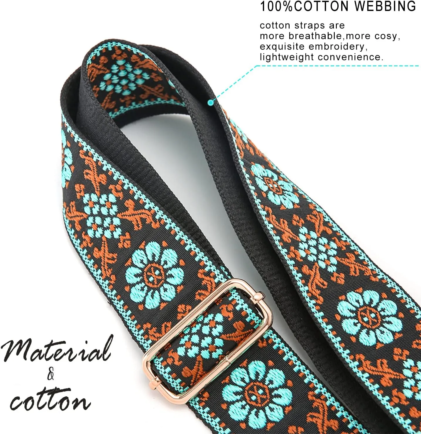 Purse Strap Wide Replacement Crossbody Strap Handbag Guitar Strap Purse Shoulder Strap Adjustable