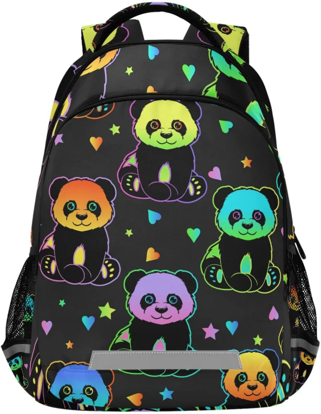 Rainbow Panda Bear Kids Backpack for Boys Girls Hearts Star Galaxy School Backpacks Preschool Toddler BookBags Kindergarten Elemetary School Bags
